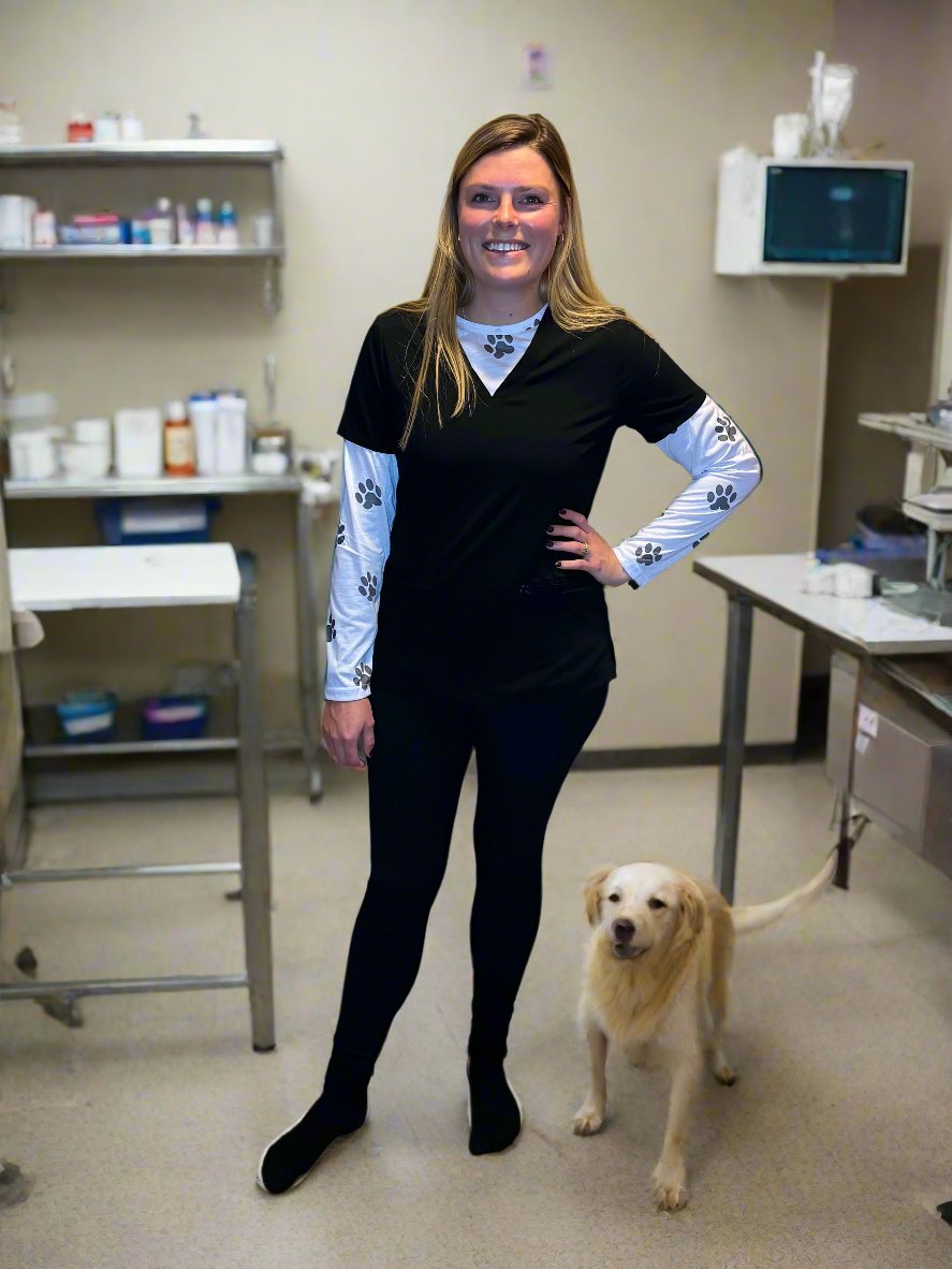 Animal Paw Print Under Scrub