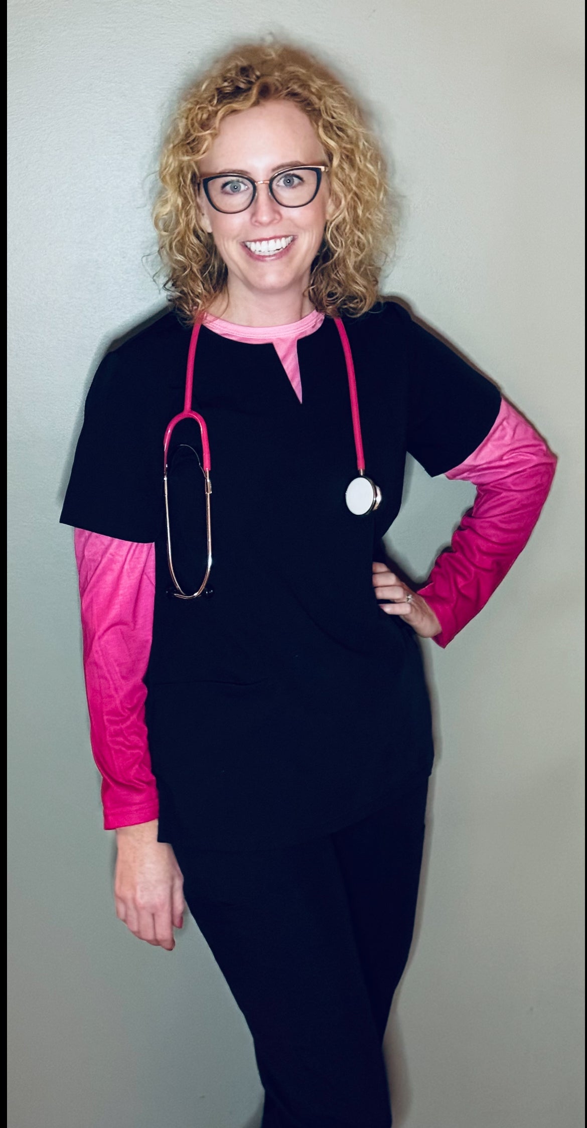 Pink Ombre Under Scrub